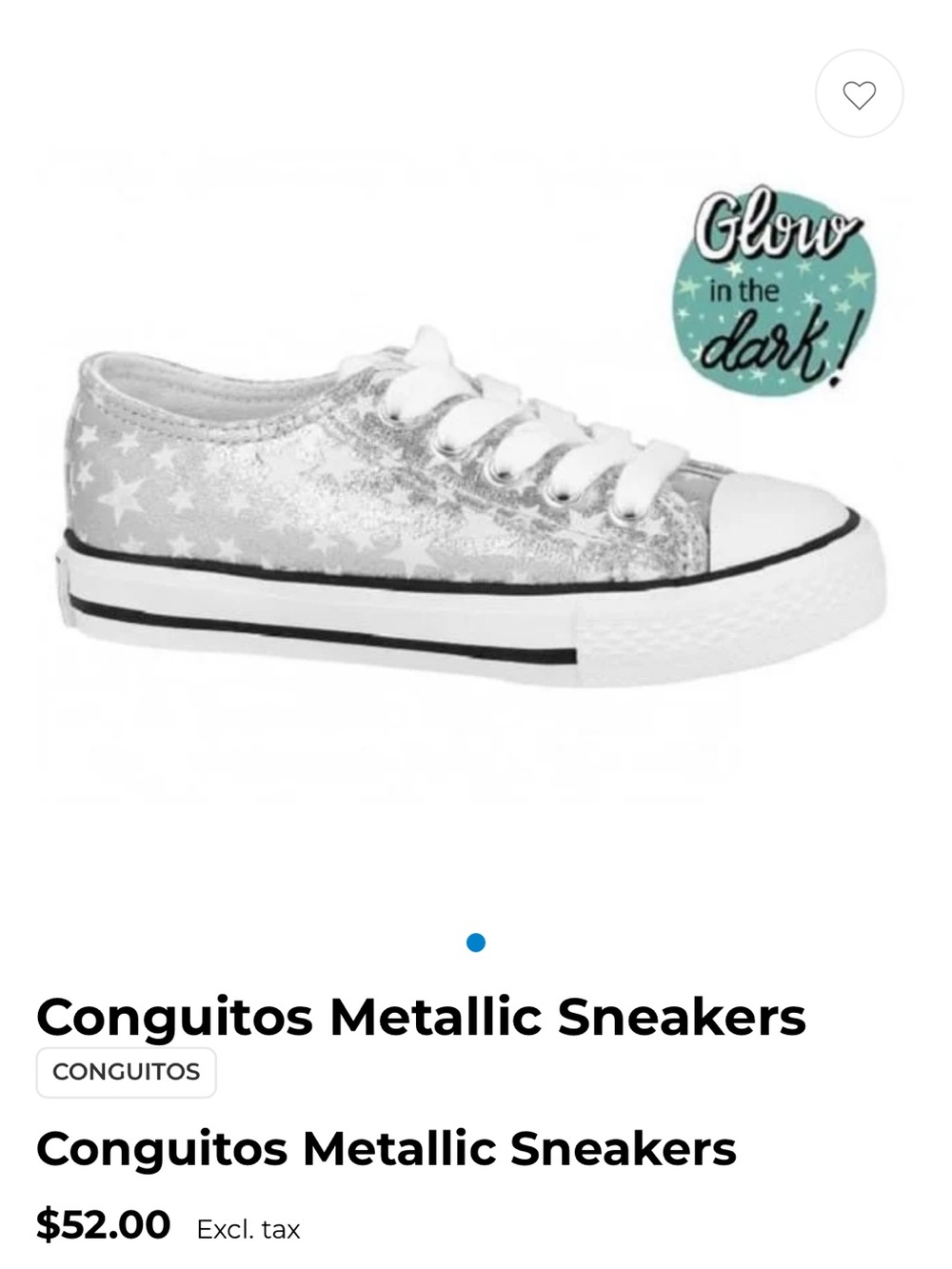 Kids Metallic Silver Star Sneakers - Glow in the Dark.